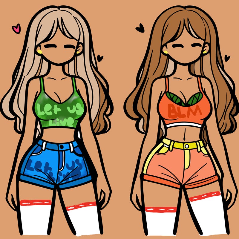 girl in tight shorts and crop top