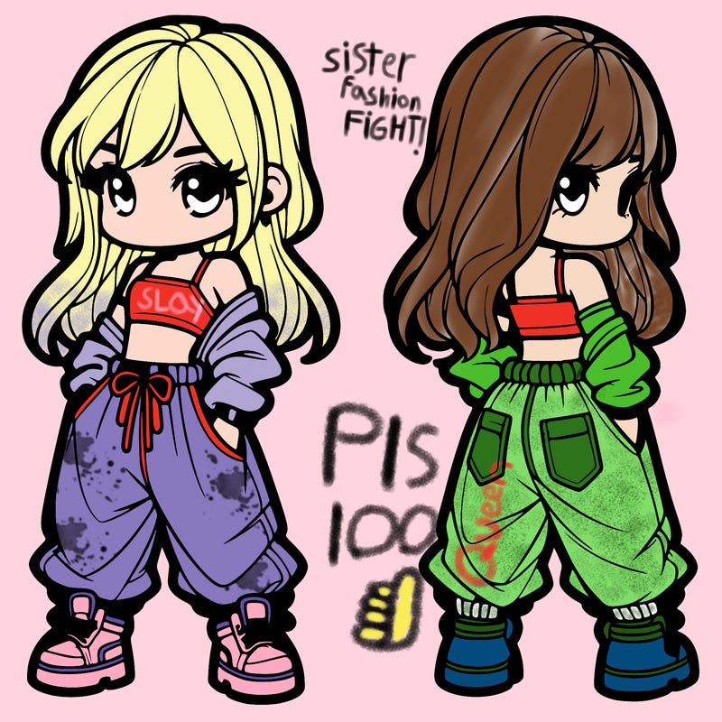 girl in crop top and baggy pants