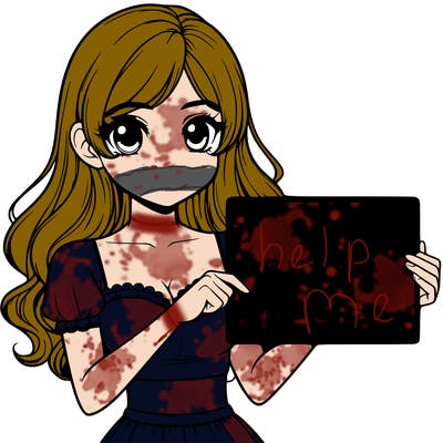 realistic pretty girl holding blank sign