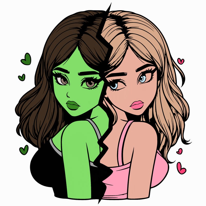 realistic girl split