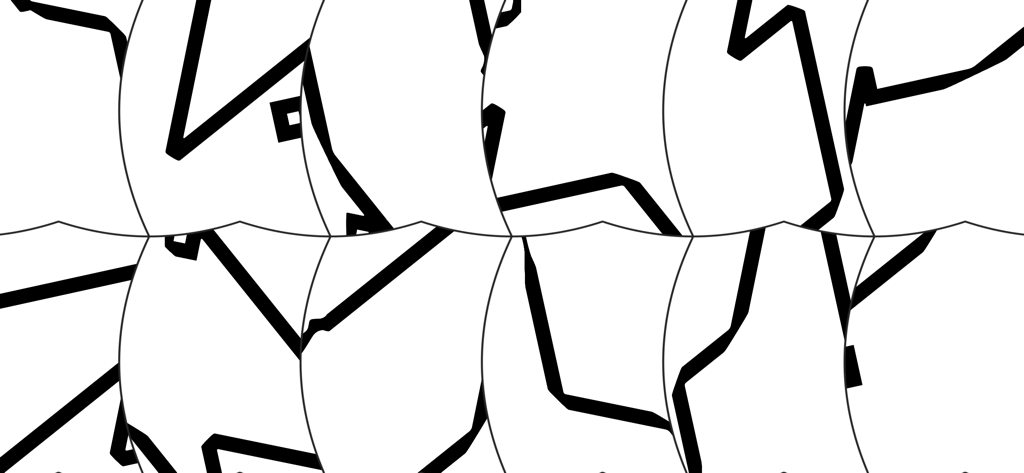 Poetica - Art in Motion - Patrón abstracto geométrico en blanco y negro de Poetica Art in Motion