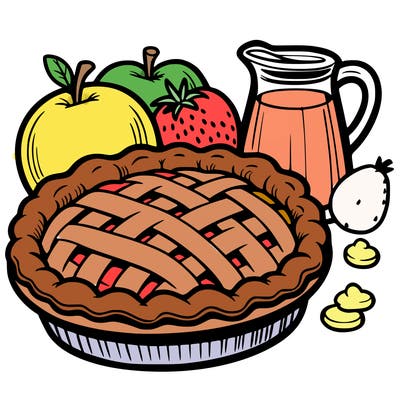 a pie of food