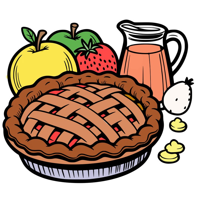 a pie of food