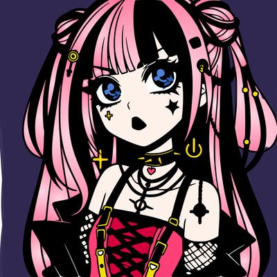 goth anime girl