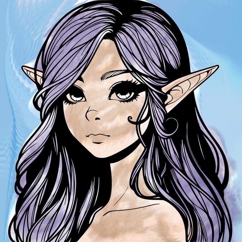 elf girl realistic dark fantasy