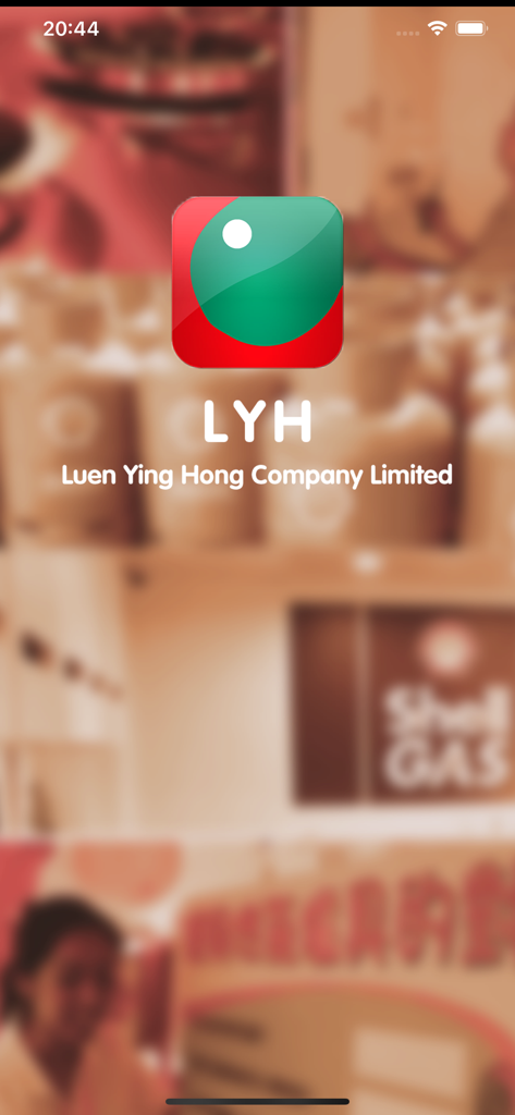LYH - Splash screen of the LYH mobile app by Luen Ying Hong Company Limited