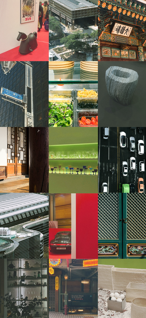 Retrica: Vintage Camera Studio - A collage of diverse urban and lifestyle photos using retro film filters and analog presets from the Retrica app.