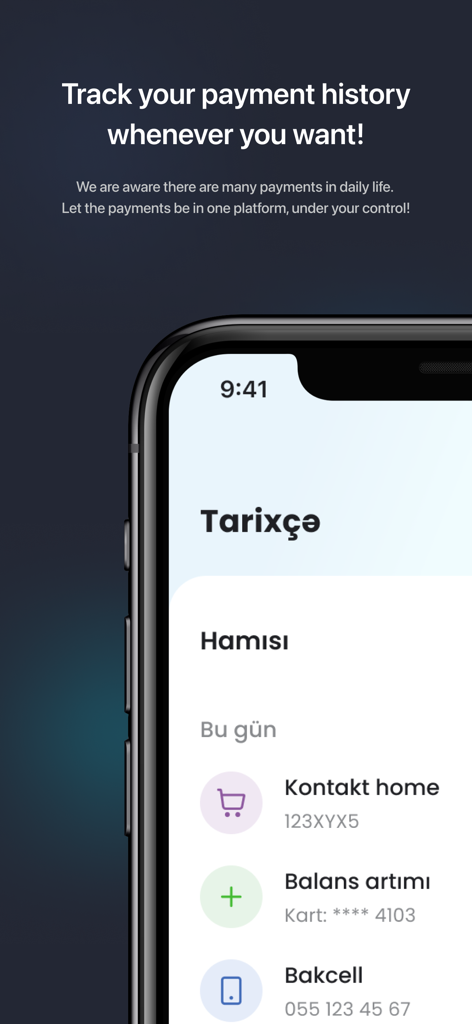 Un'interfaccia mobile dell'app MPAY che mostra una cronologia dettagliata delle transazioni con fornitori di servizi locali azzeri.