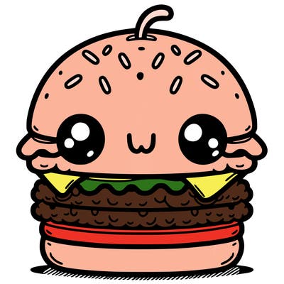 burger cute