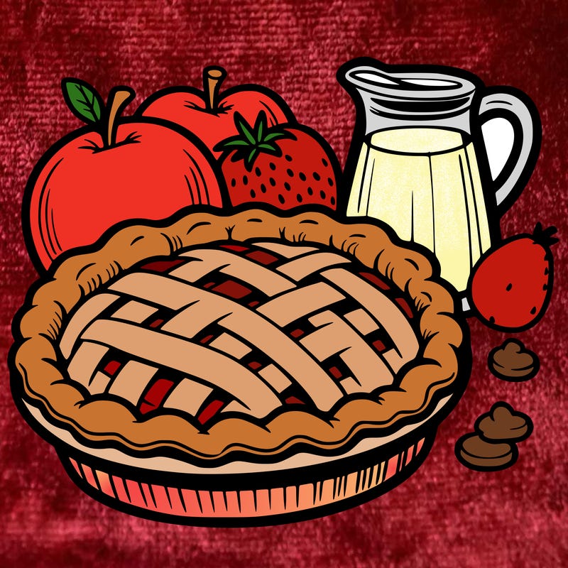a pie of food