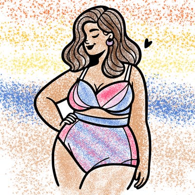 plus size woman bathing suit