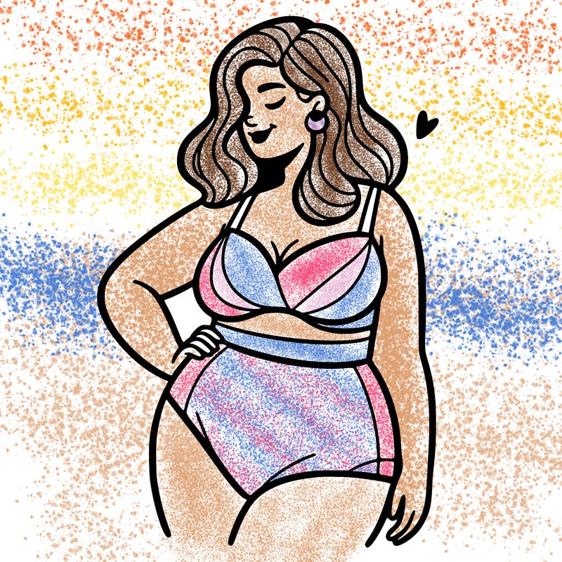 plus size woman bathing suit
