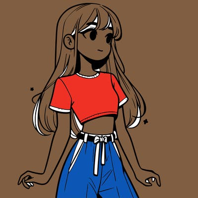 girl in a cute crop top