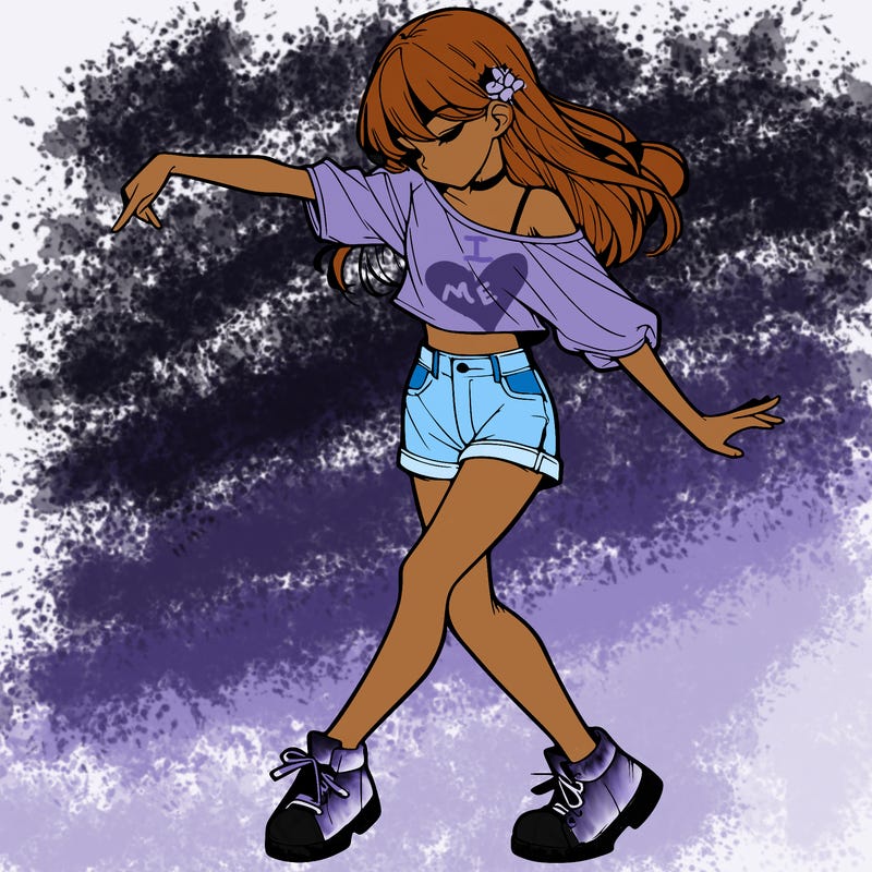 realistic girl danceing