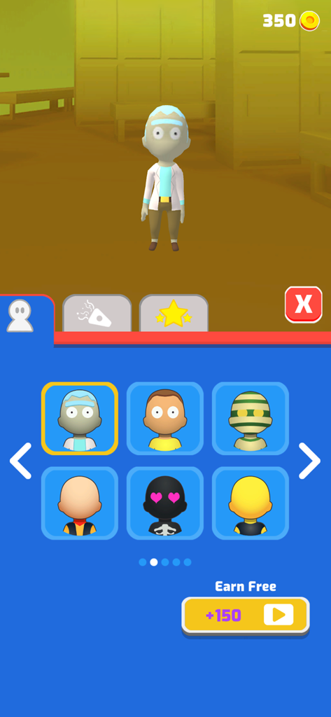 Epic Race 3D – Parkour Game - Epic Race 3Dのキャラクターカスタマイズメニューで、解除可能なさまざまなスキンが表示されています。