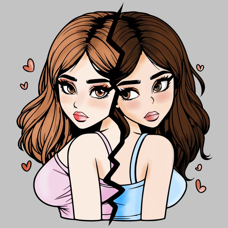 realistic girl split