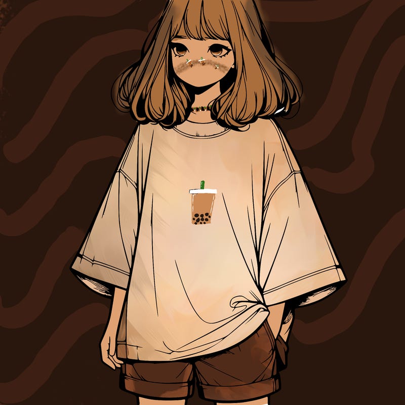 realistic girl with big t shirt and shorts