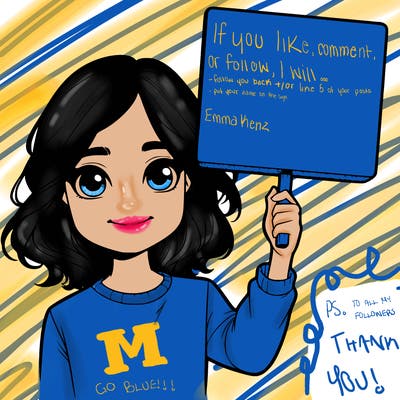 realistic girl holding up a sign