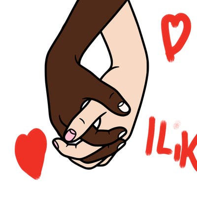 hands in shape of heart