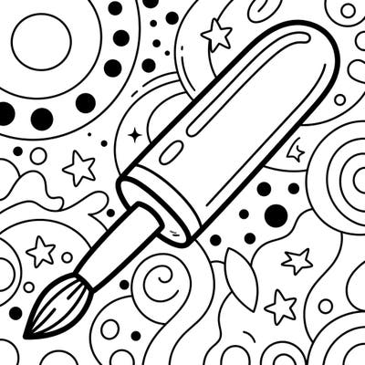 Introduce your little one to the world of creativity with this adorable eyeliner applicator coloring page, specially designed for toddlers. Its bold lines and large areas make it perfect for developing fine motor skills and encouraging artistic exploration.