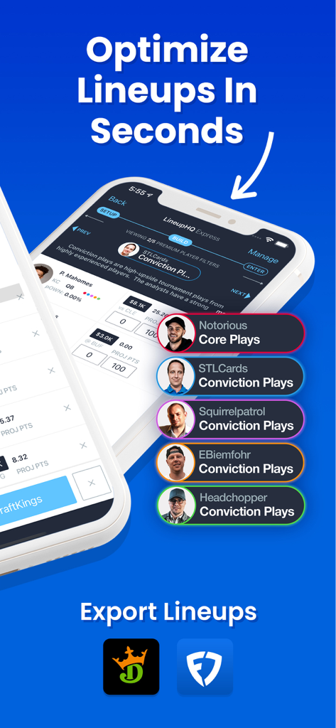 RotoGrinders Daily Fantasy - RotoGrinders Daily Fantasy app lineup optimizer and expert picks for DraftKings and FanDuel