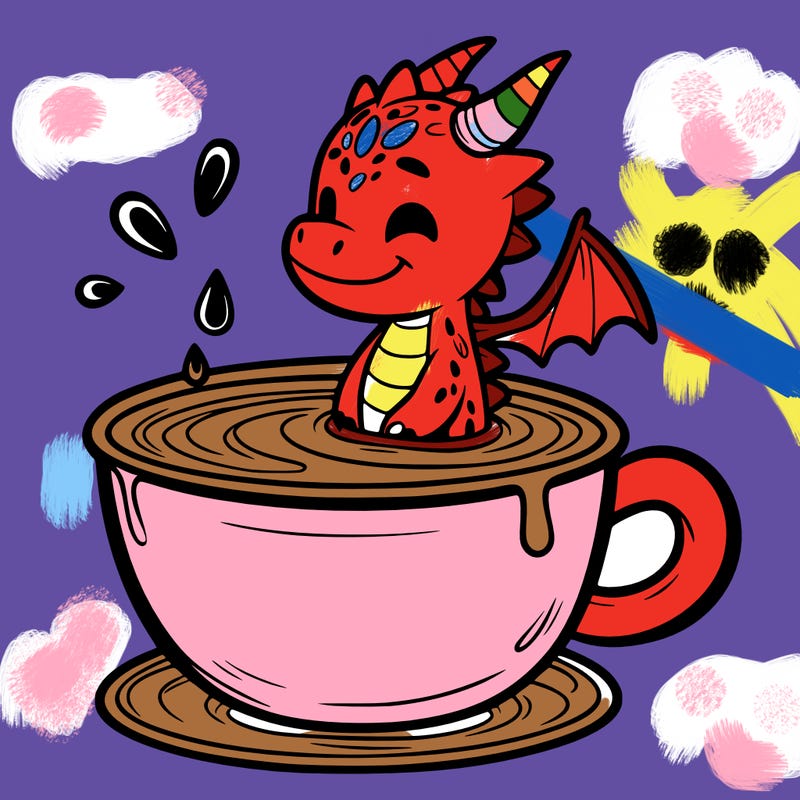 dragon in a cup of water
