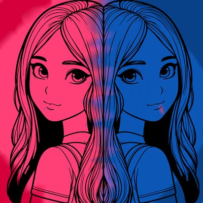 realistic girl split