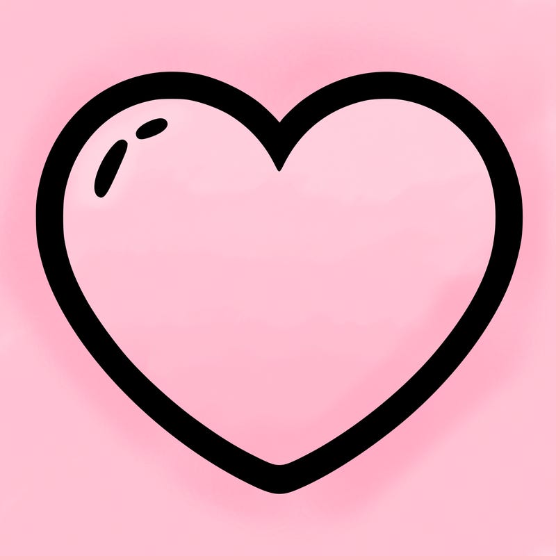 a blank heart