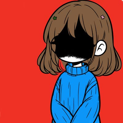 sad girl with glasses in a sweater