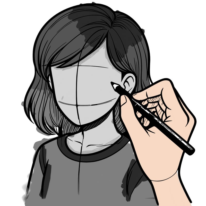 drawing a realistic person