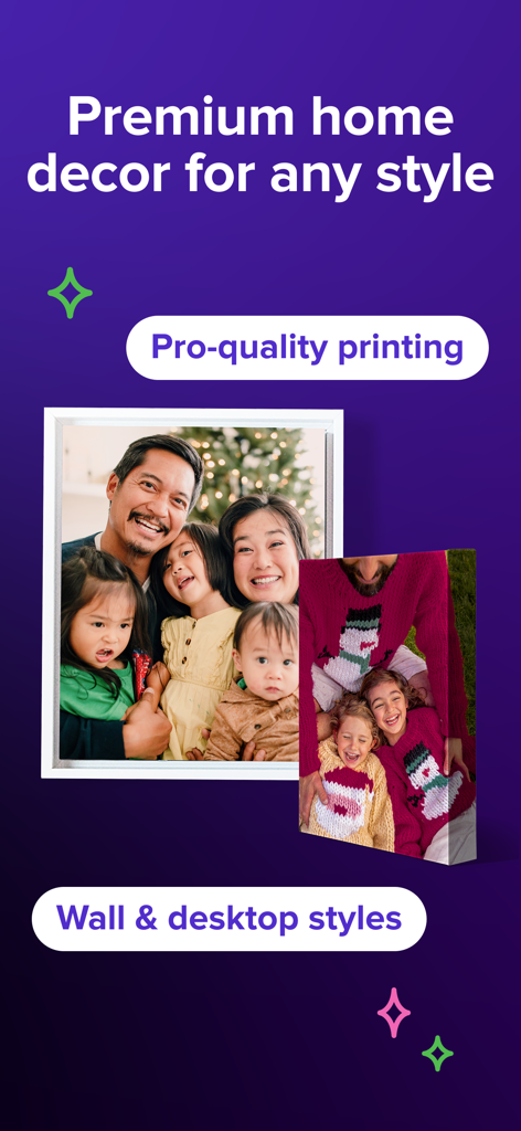 Mixbook | Photo Book Creator - Mixbook app showcasing premium quality family photo home decor for walls and desktops