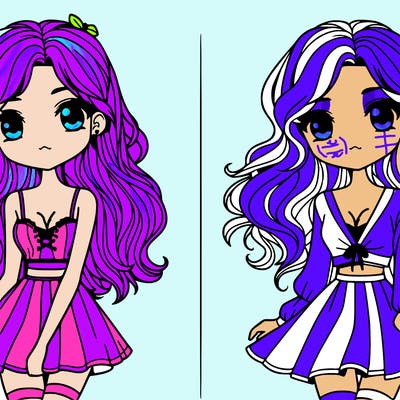 split pictures with girls