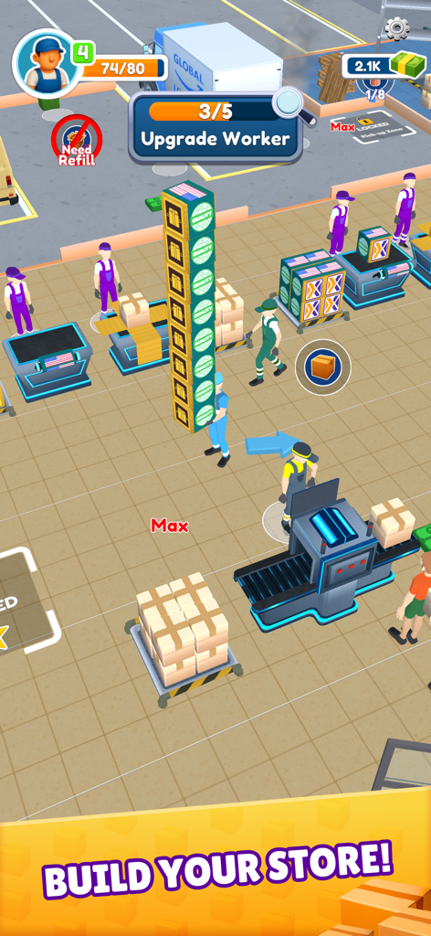 Cargo Boom Game - Cargo Boom Game logistics hub management and worker upgrades