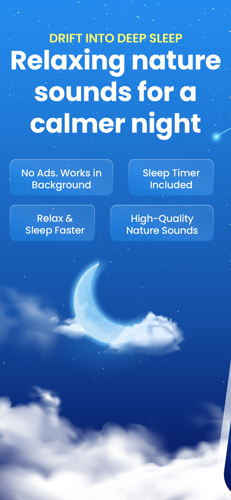 Deep Sleep Sound - Deep Sleep Sound app features including nature sounds sleep timer and background play