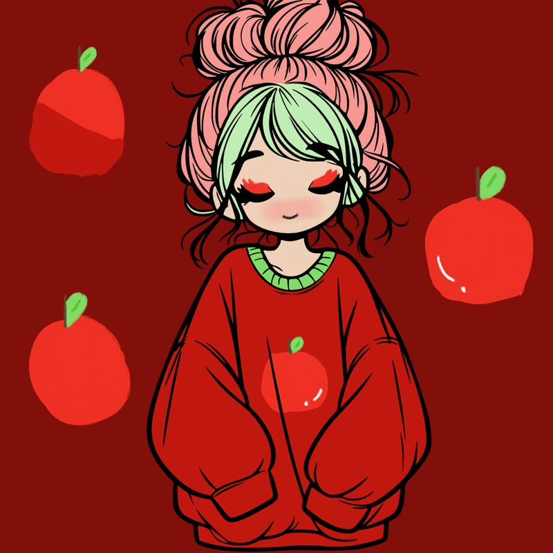 girl with baggy sweatshirt and messy bun