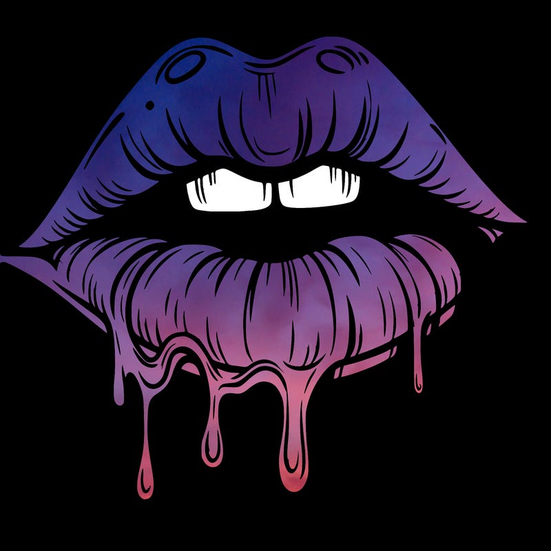 lips that look realistic and drip