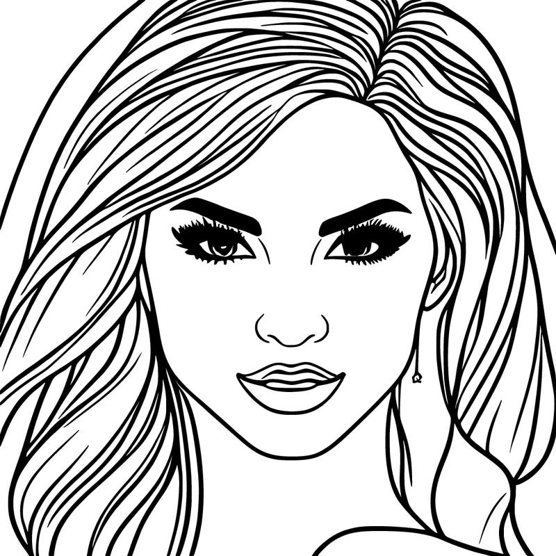 make up template female