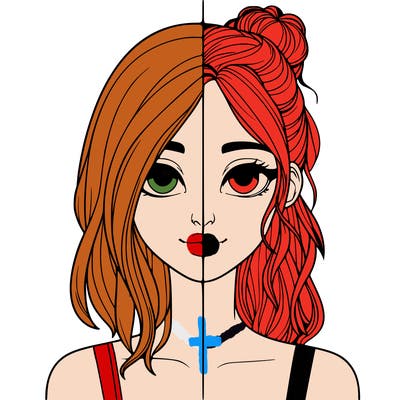 realistic girl split