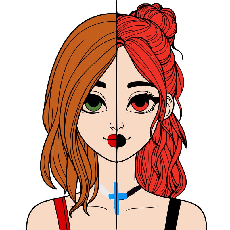 realistic girl split