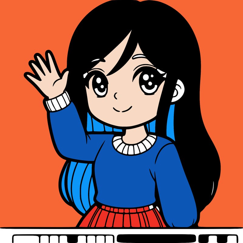 girl waving her hand