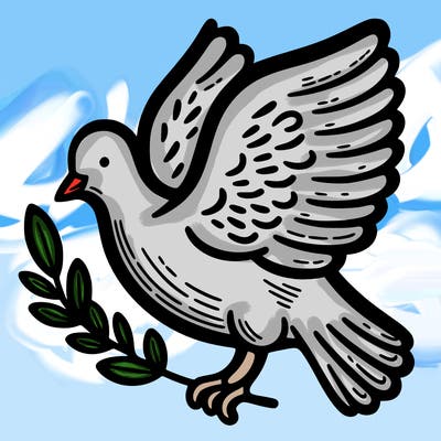 dove with an olive branch