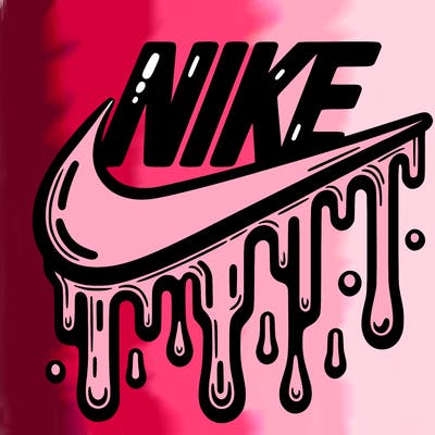 dripping nike logo