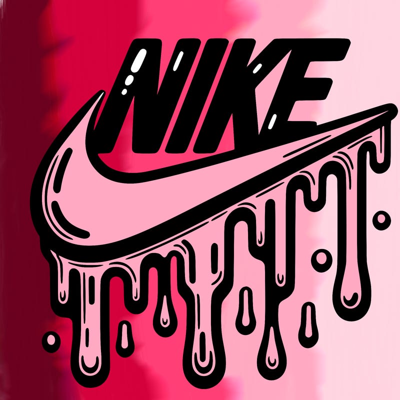 dripping nike logo