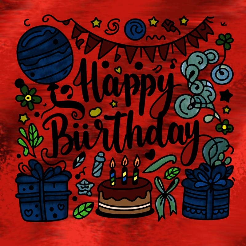 happy birthday in calligraphy