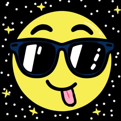 emoji with sunglasses
