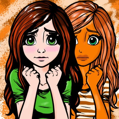 realistic girl as anxiety