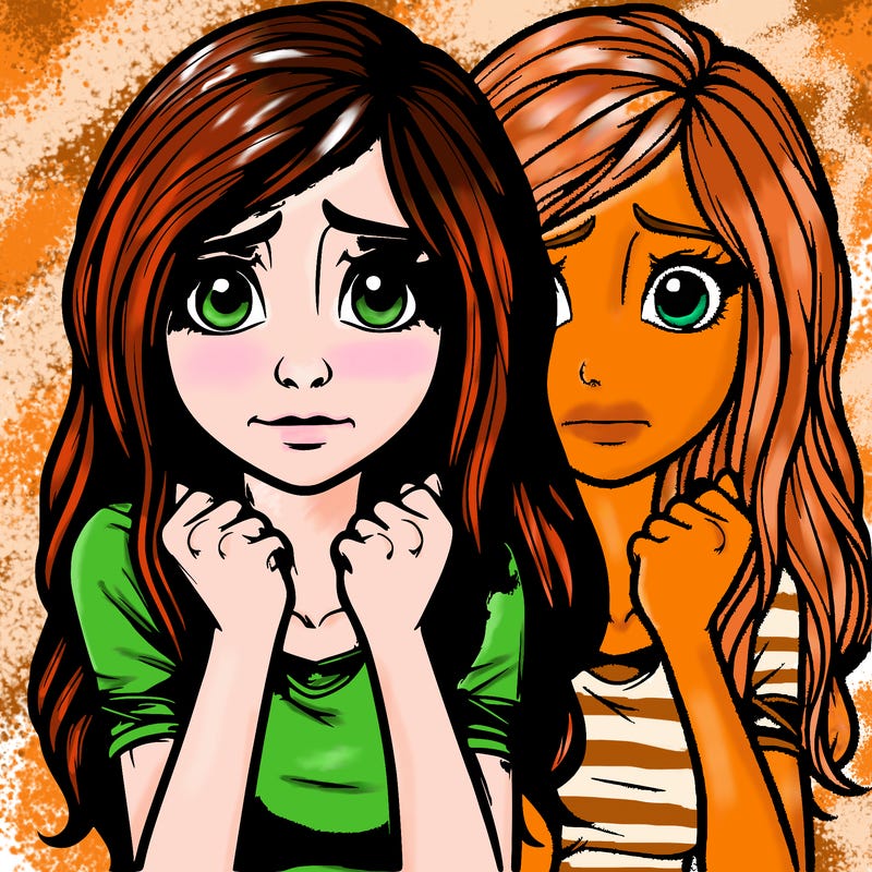 realistic girl as anxiety