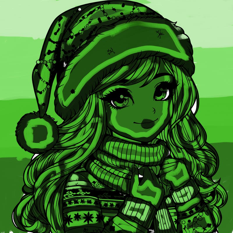 realistic christmas girl