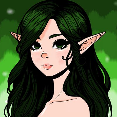 elf girl realistic dark fantasy