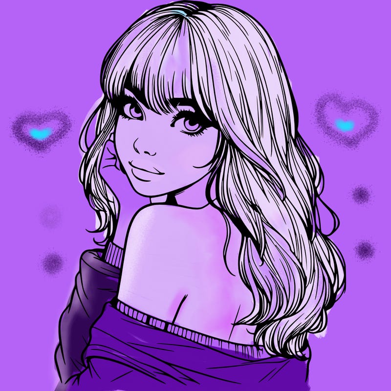 realistic girl with bangs looking over her shoulder